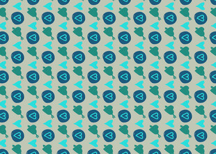 蓝绿花卉图案背景纹理