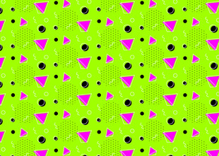 绿底粉黑图案背景纹理