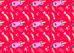 红色火箭图案背景纹理