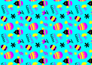 多彩趣味夏日图案背景