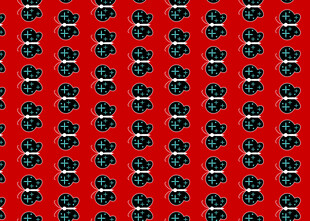 红色瓢虫图案背景纹理