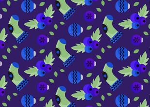 紫色底花卉几何图案纹理