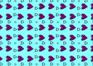 蓝底紫色小鱼图案背景