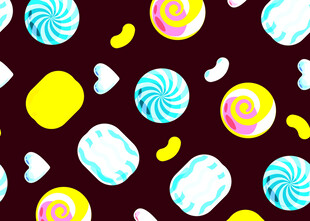 多彩糖果图案背景