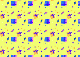黄色背景多彩图案纹理