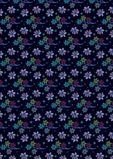 深色底多彩小花图案