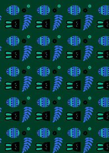 蓝绿相间几何图案纹理