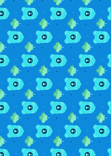 蓝色花朵图案背景纹理