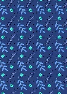 蓝底绿点几何花纹图案