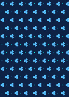 深蓝色底蓝色小花图案