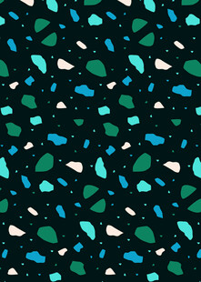 蓝绿斑点抽象图案背景