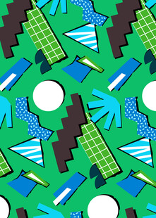 热带风情几何图案背景