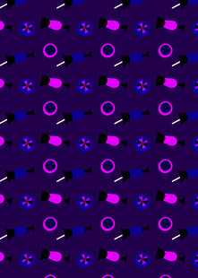 紫色花卉几何图案背景