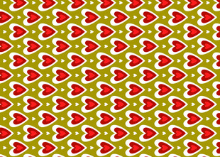 绿色底红心图案纹理背景