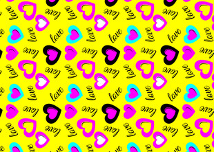 多彩心形图案背景纹理