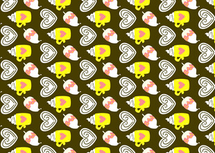 卡通图案无缝背景纹理