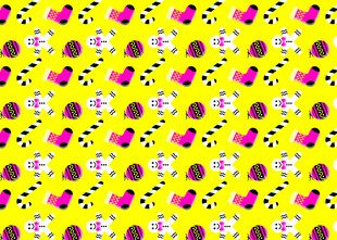 黄色多彩几何图案背景