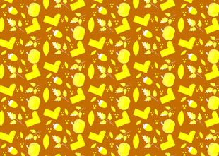 黄色卡通图案无缝背景