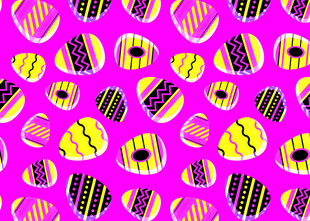 粉色背景多彩水果图案