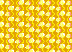 黄色柠檬图案背景纹理