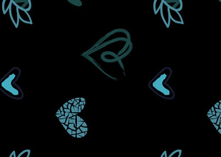 黑色背景上的多彩图案元素