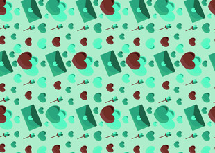 绿色圣诞元素无缝图案