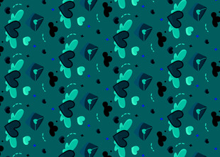 蓝绿相间的抽象图案背景