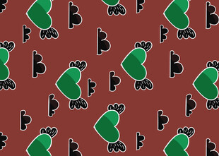 心形图案的红色背景纹理