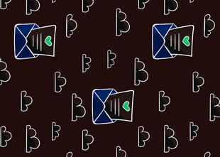 邮件与手势图案背景