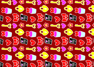 多彩卡通图案背景