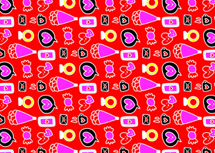 多彩卡通图案背景