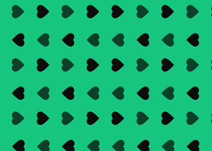 绿色心形图案背景纹理