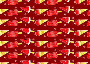 红色糖果图案无缝背景