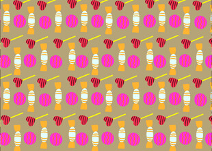 多彩爱心蜡烛图案背景