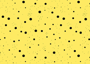 黄色背景上的黑色斑点图案