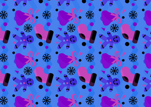 多彩卡通图案背景