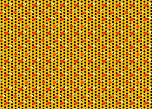 黄色蜂窝状纹理图案