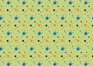 黄绿底色星星图案背景