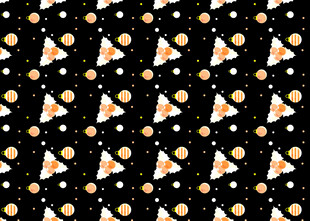 黑色背景三角圆点图案