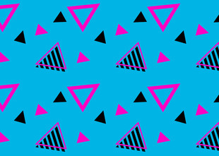 蓝粉几何三角图案背景