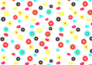 多彩小花无缝图案背景