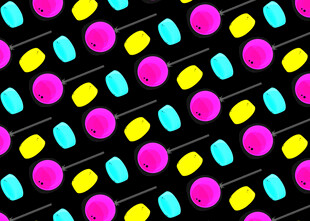 彩色圆点条纹图案背景