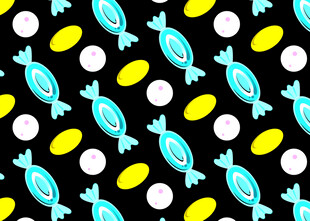 糖果图案的黑色背景纹理