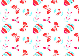糖果主题可爱无缝图案