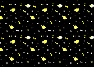 黑色背景上的黄色斑点图案