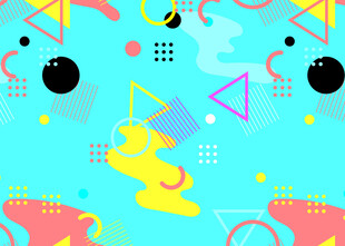 多彩几何抽象图案背景