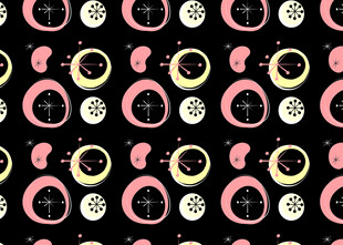 多彩圆形图案无缝背景
