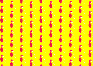 黄色背景红色图案重复纹理