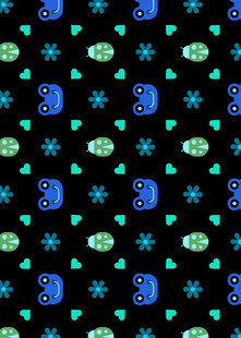 黑色背景的多彩图案纹理