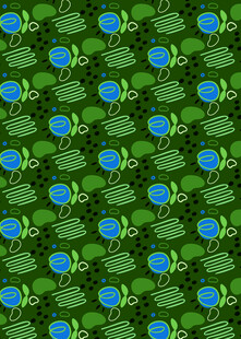 绿色青蛙图案无缝背景